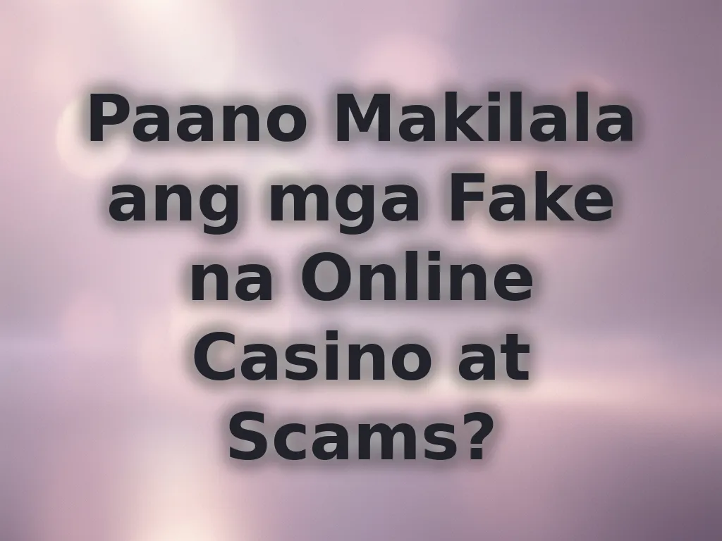 Babala sa scam sa online betting